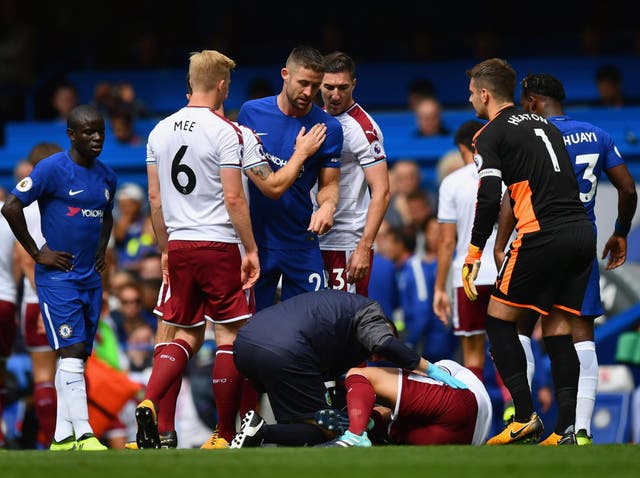 Cahill was shown a red card early on into the match