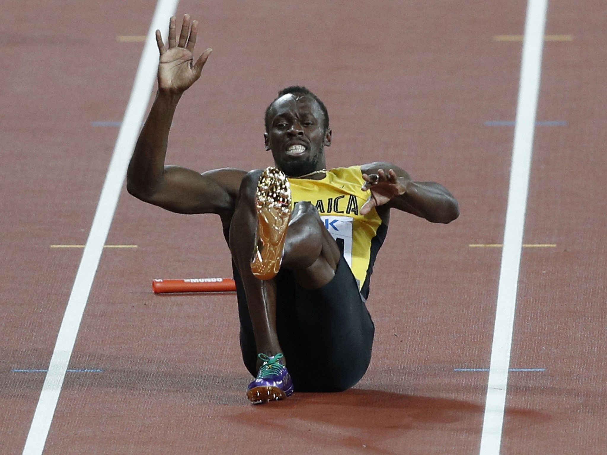 Jamaica failed to finish due to Bolt's injury