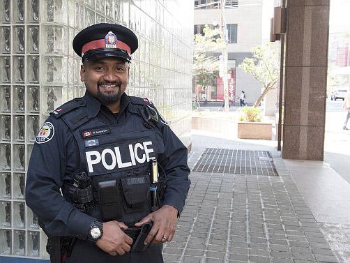 Constable Niran Jeyanesan arrived to arrest a potential thief in Toronto, but decided to buy him the clothes after hearing what he wanted them for