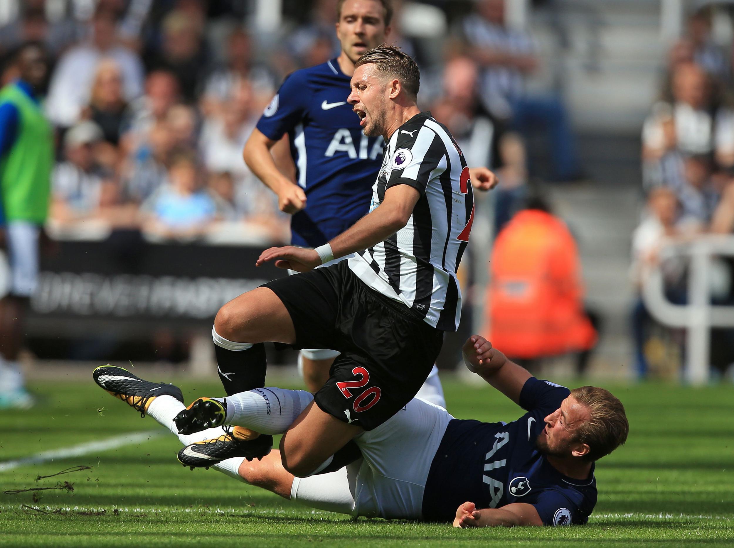 The new signing's Premier League debut ended in disappointment after being injured by Kane's heavy challenge.