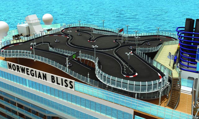 The race track on Bliss will be the world's longest at sea