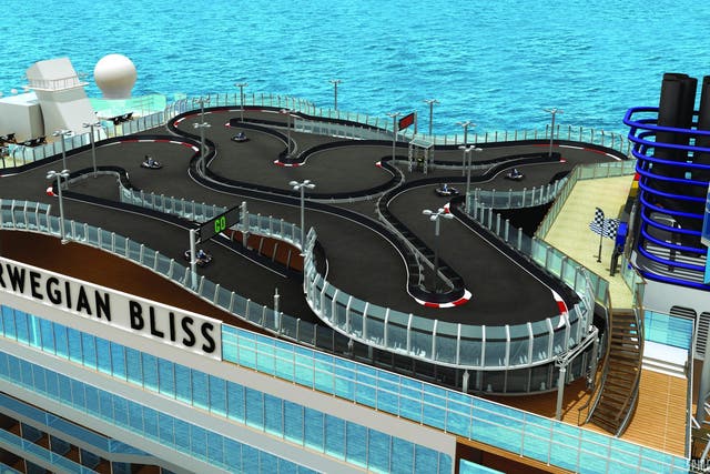 The race track on Bliss will be the world's longest at sea