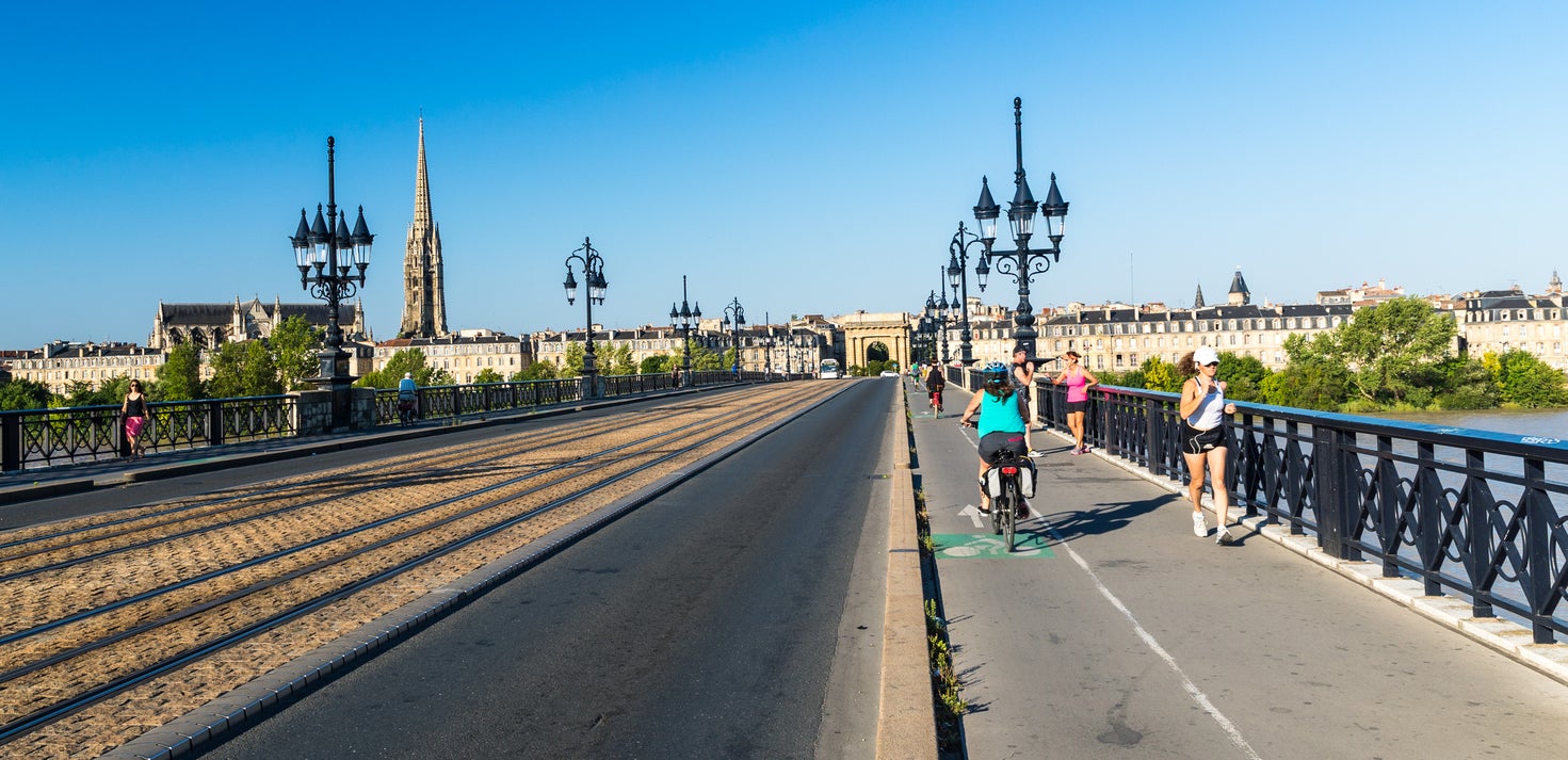 Bordeaux has extensive cycle lanes throughout the city (Getty)