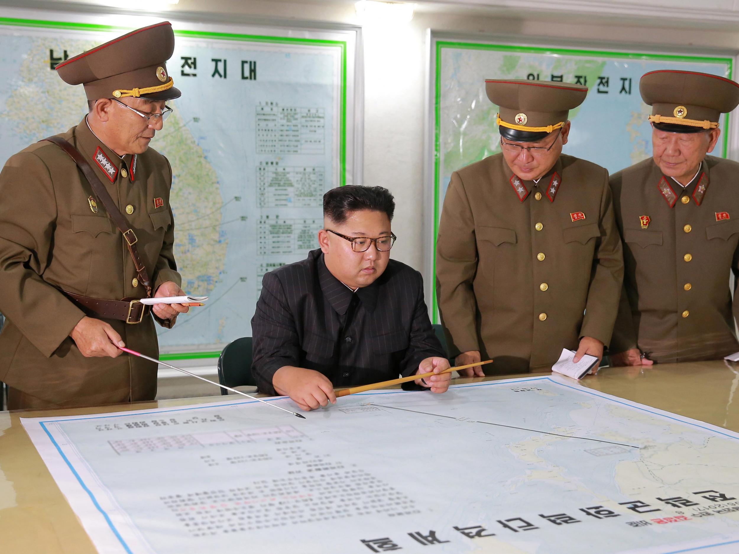 North Korean leader Kim Jong-un visits the Command of the Strategic Force of the Korean People's Army