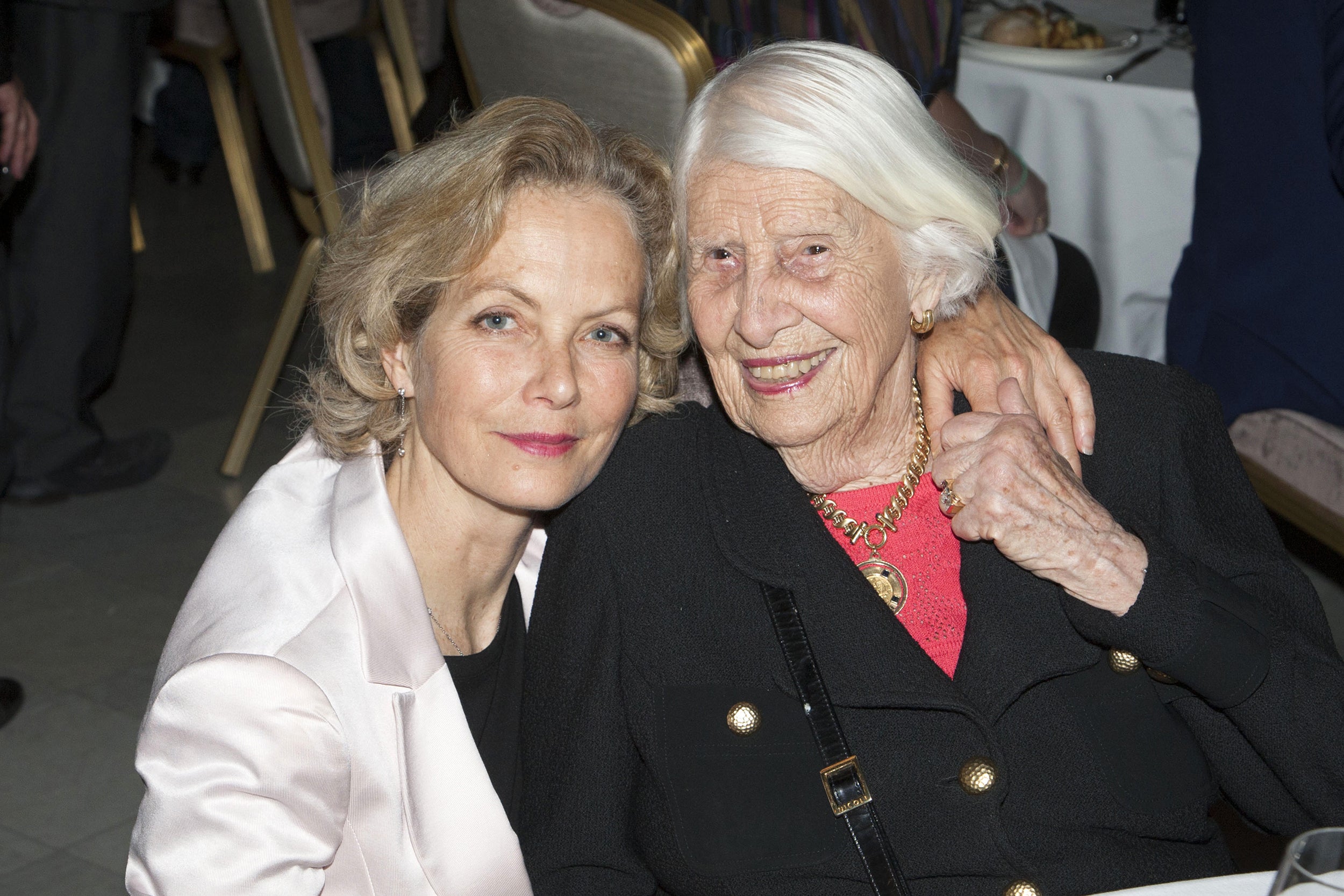 Blanche Blackwell and Jenny Seagrove at the press night for ‘Volcano’ in August 2012