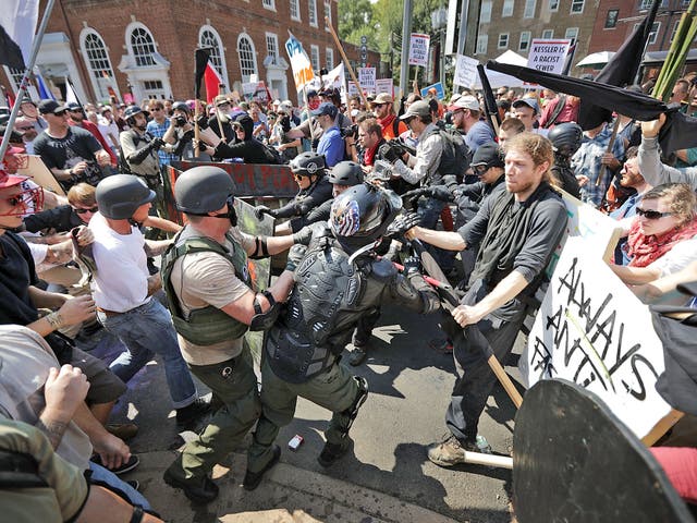 Pressure grew on tech firms to stop giving hate a platform after revulsion at far-right demonstrations in Charlottesville over the weekend
