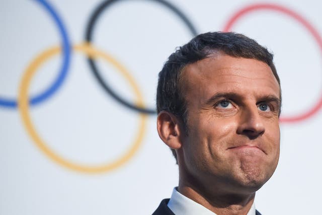 The French President at the Olympic museum in Lausanne last month; his country is to host the 2024 Games