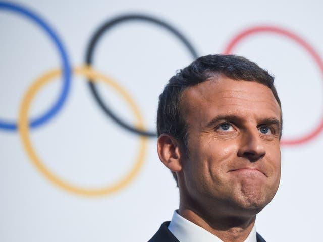 The French President at the Olympic museum in Lausanne last month; his country is to host the 2024 Games