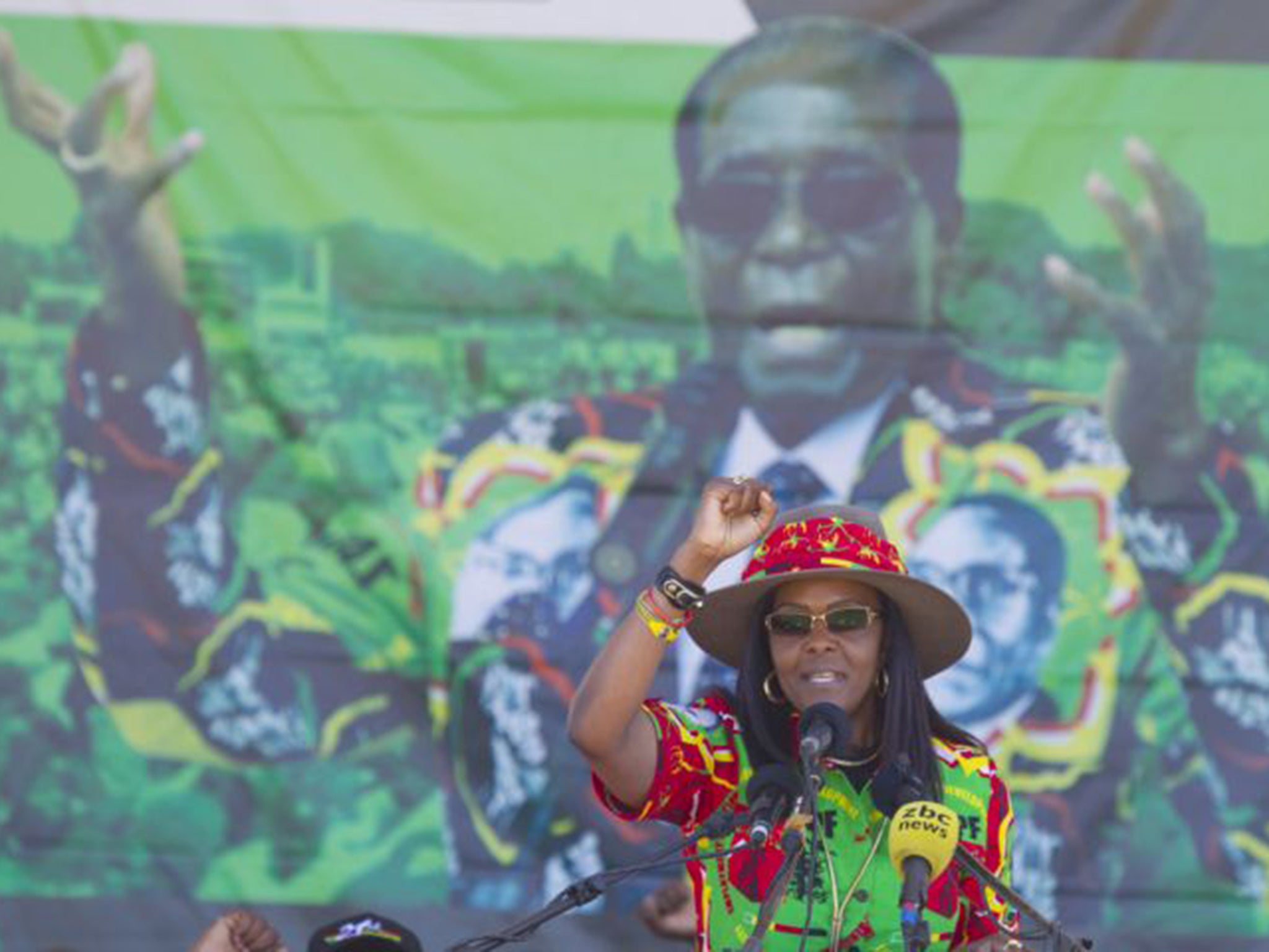 Grace Mugabe at a rally in Lupane last month