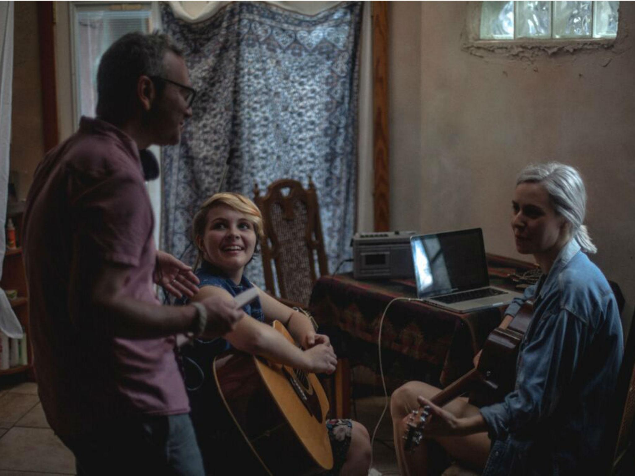 Director Tim Sutton talks to two of his cast members through one of the film's unsettling scenes