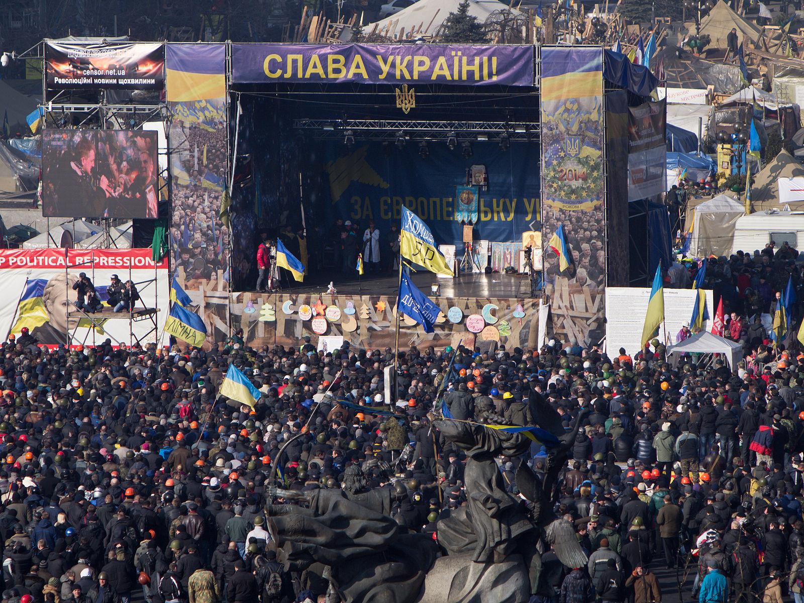 The Maidan protests began as a method to encourage the president to sign an agreement with the EU (Amakuha/CC BY-SA 4.0)
