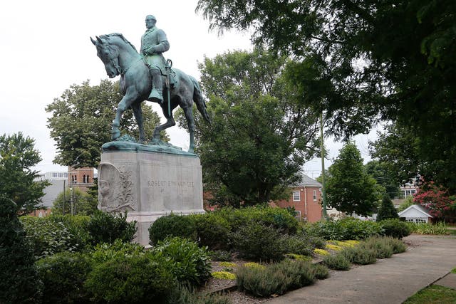 The Confederate statue of General Robert E Lee has been the focus of protests in Charlottesville