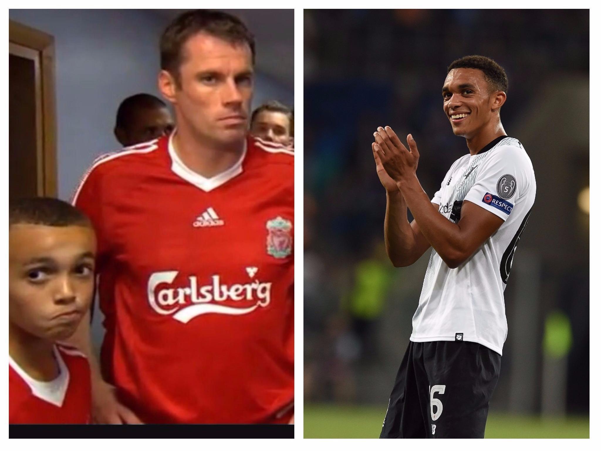 From L-R: Dion Simpson, Jamie Carragher and Trent Alexander-Arnold