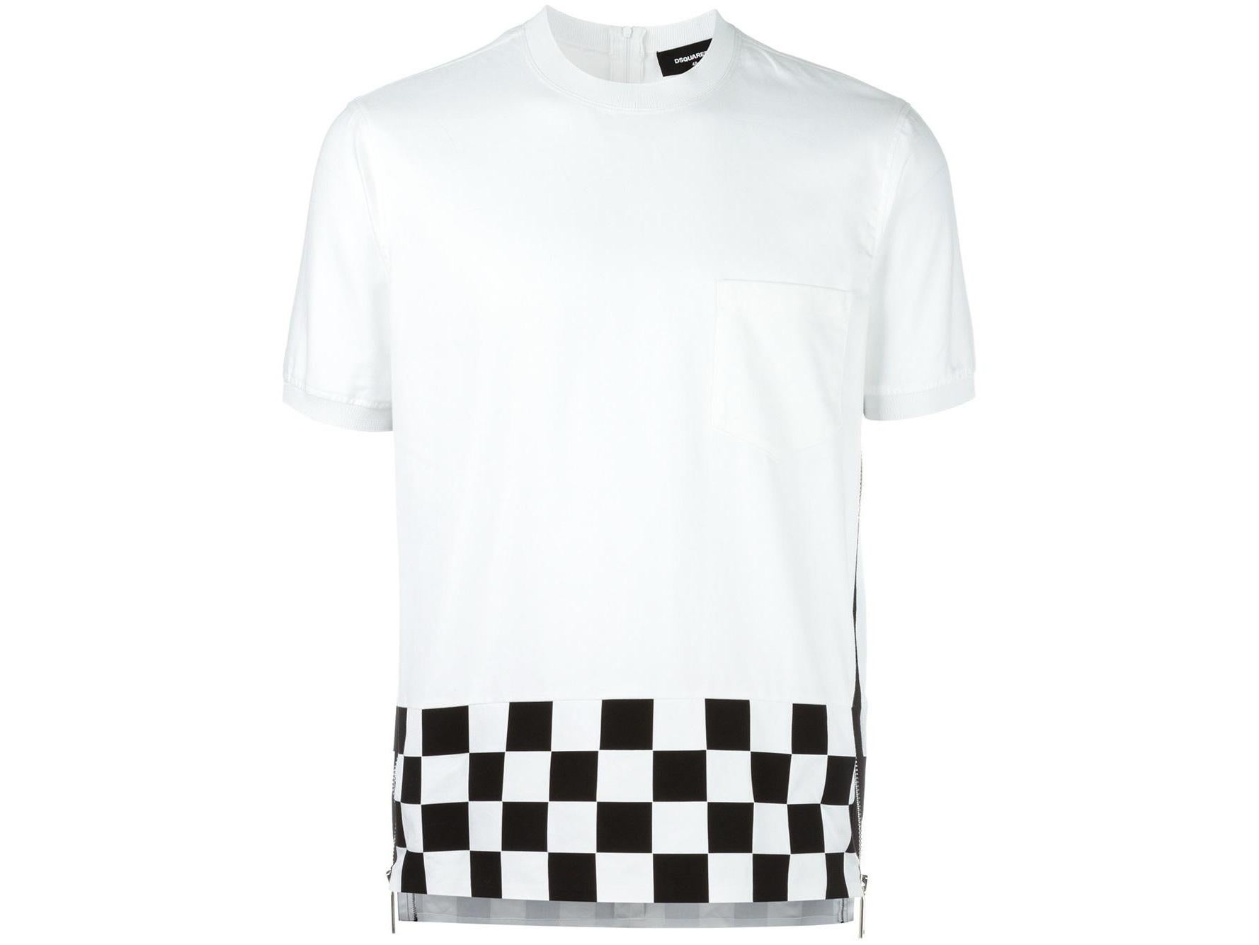 DSquared2 Checkerboard Hem T-Shirt, £225, Farfetch