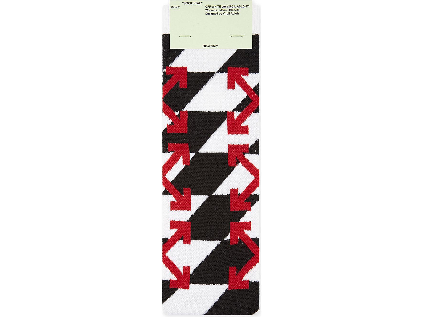 Off-White C/O Virgil Abloh Checkerboard Arrow Socks, £55, Selfridges