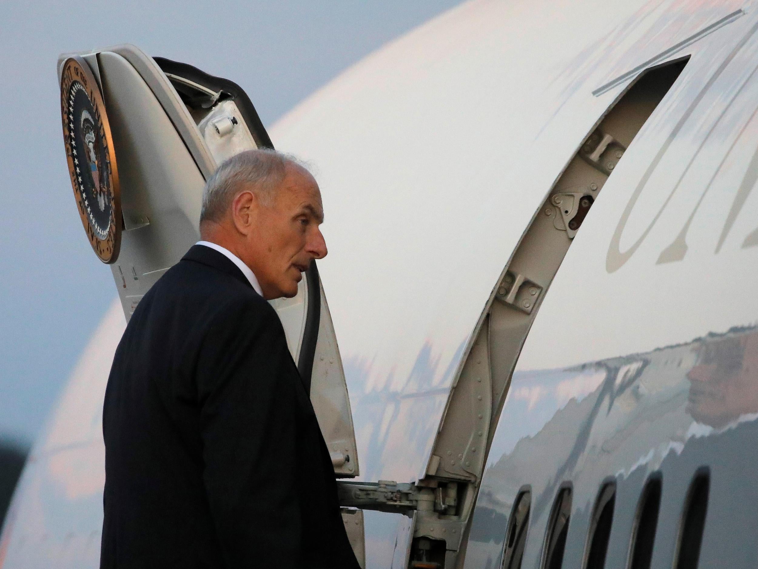 White House Chief of Staff John Kelly boards Air Force One