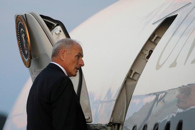 White House Chief of Staff John Kelly boards Air Force One