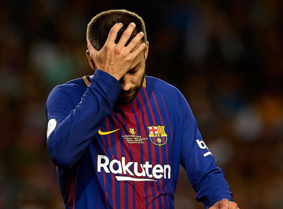 Gerard Pique was powerless as Real Madrid overwhelmed Barcelona