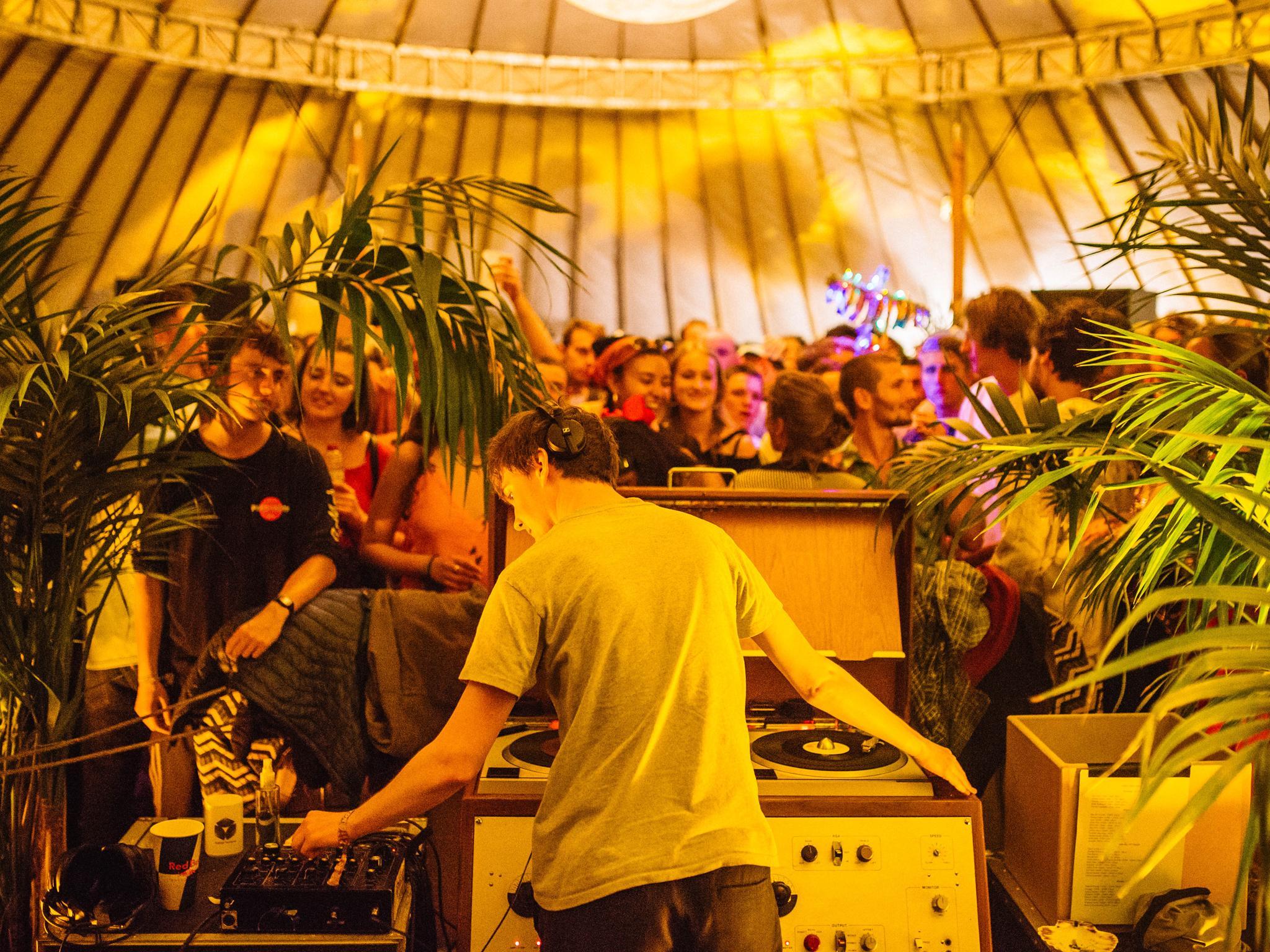 Ben UFO plays the Giant Steps yurt