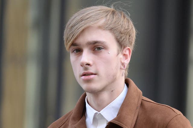 Charlie Alliston, 20, arrives at the Old Bailey in London, where he is accused of running over and killing mother-of-two Kim Briggs in Old Street, east London, on February 12 last year