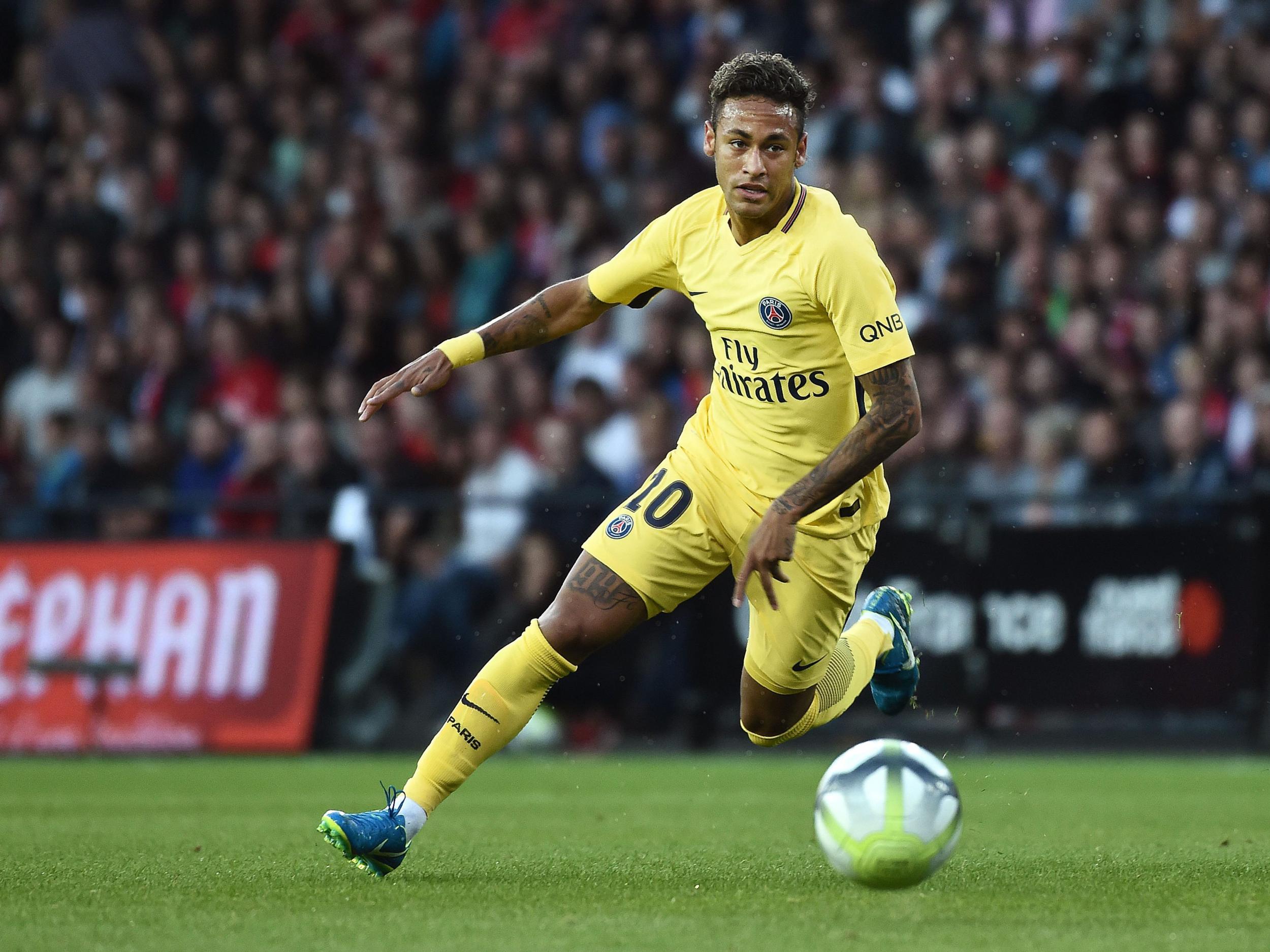 Neymar scored on his PSG debut on Sunday