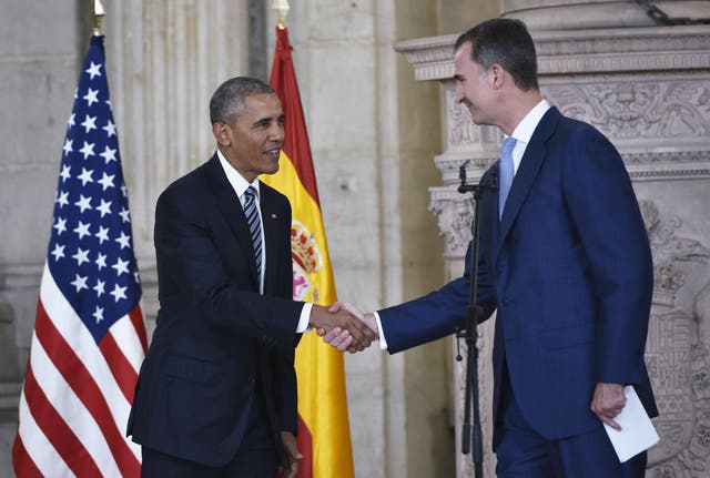 Mr Obama met with King Felipe of Spain in the summer of 2016