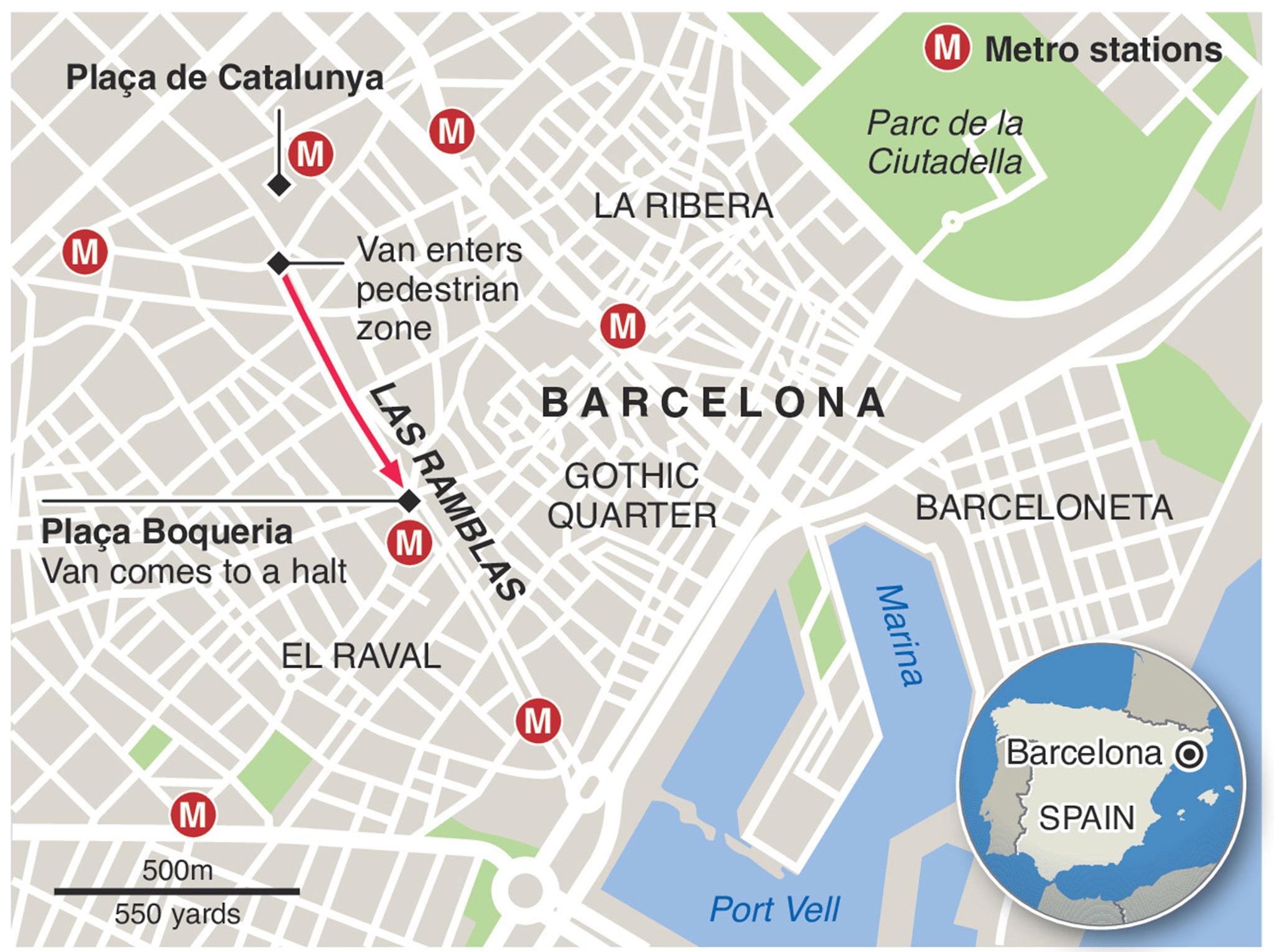 La Rambla Karte La Rambla Barcelonas Ber hmteste Flaniermeile QFXU