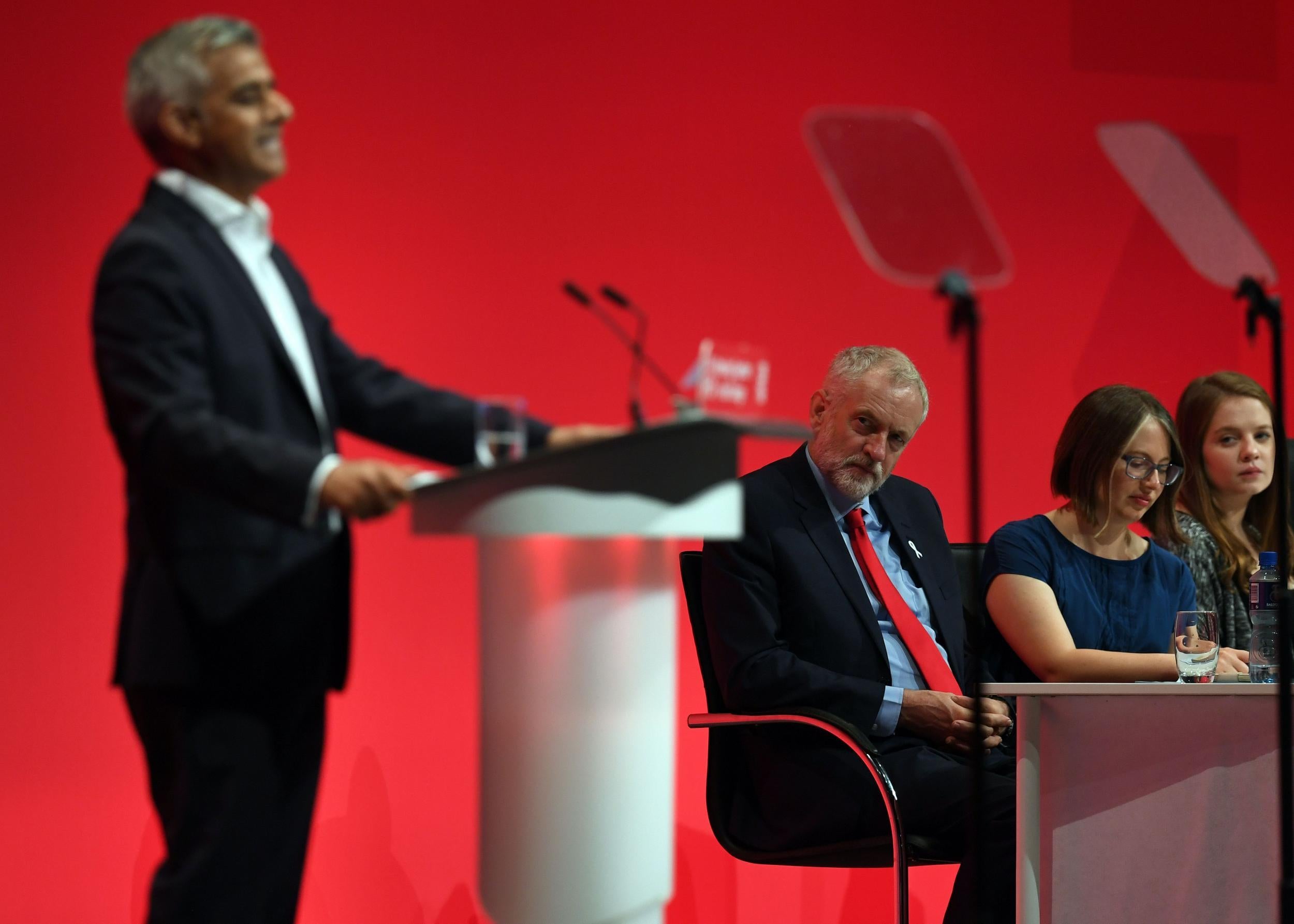 Sadiq Khan speaks at Labour's annual conference in Liverpool, 2016