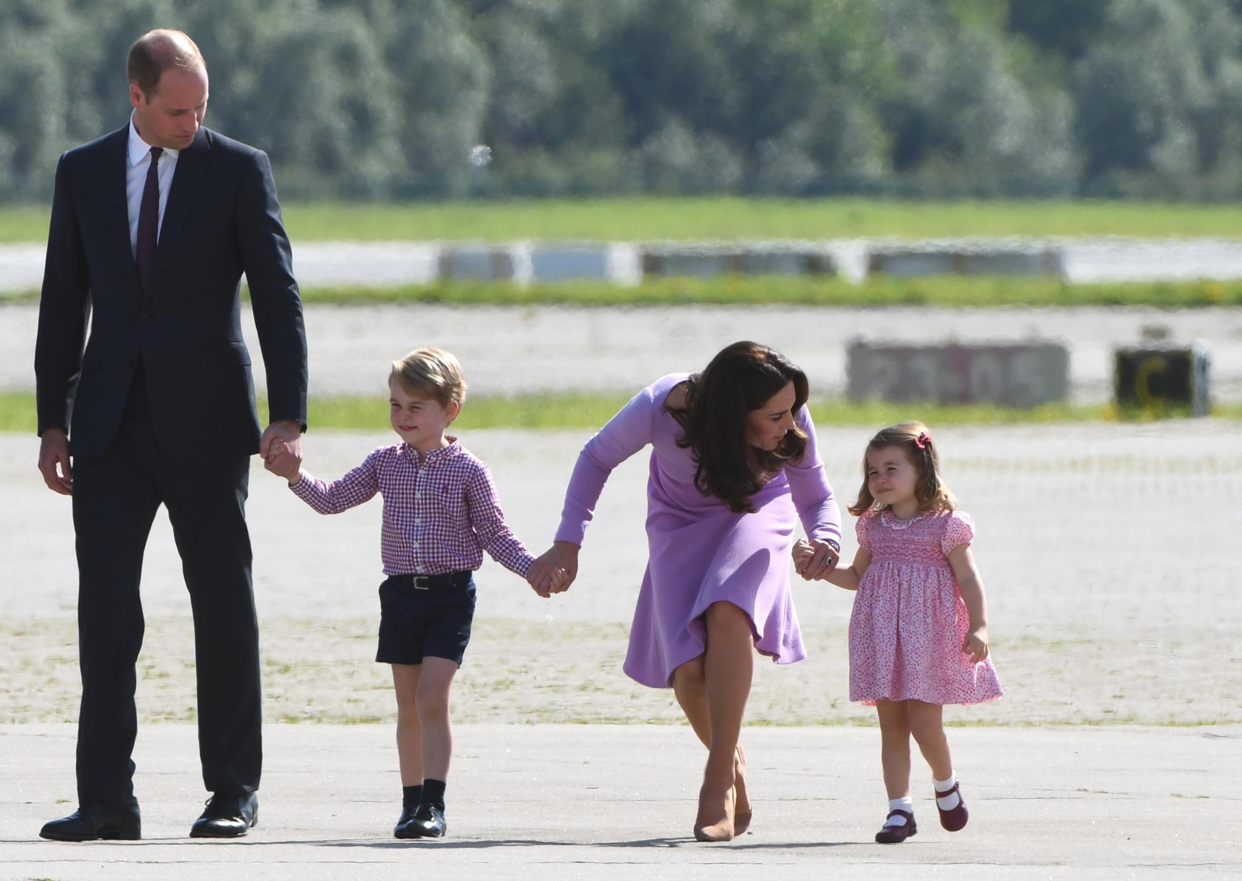 Prince William, Duchess of Cambridge, Prince George and Princess Charlotte