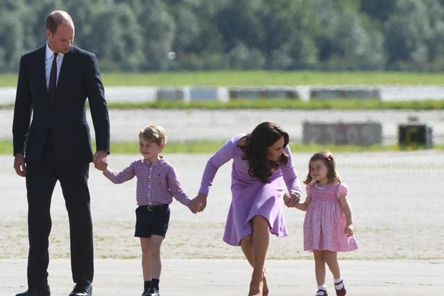 Prince William, Duchess of Cambridge, Prince George and Princess Charlotte