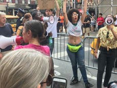 Protesters in New York rally against white supremacy