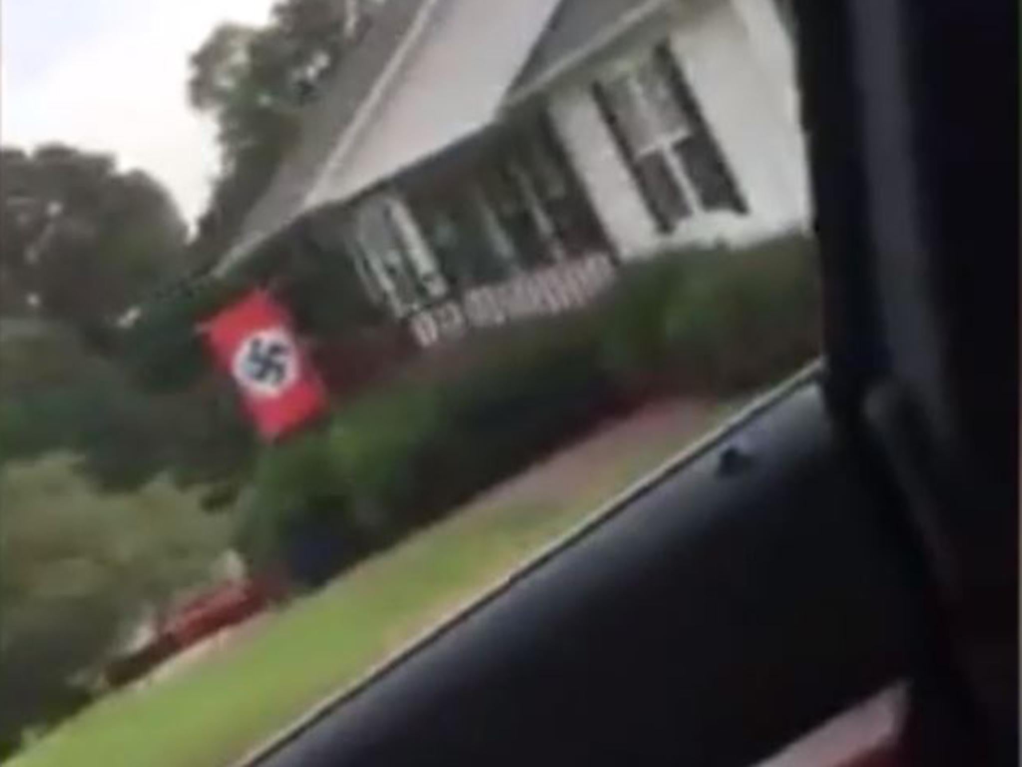 The Nazi flag flying in North Carolina