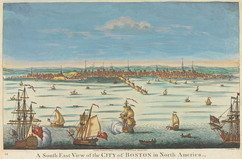 Britannia ruling the waves, just about: Boston in the 1700s