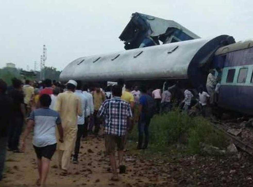 Six carriages derailed in the crash 80 miles from Delhi