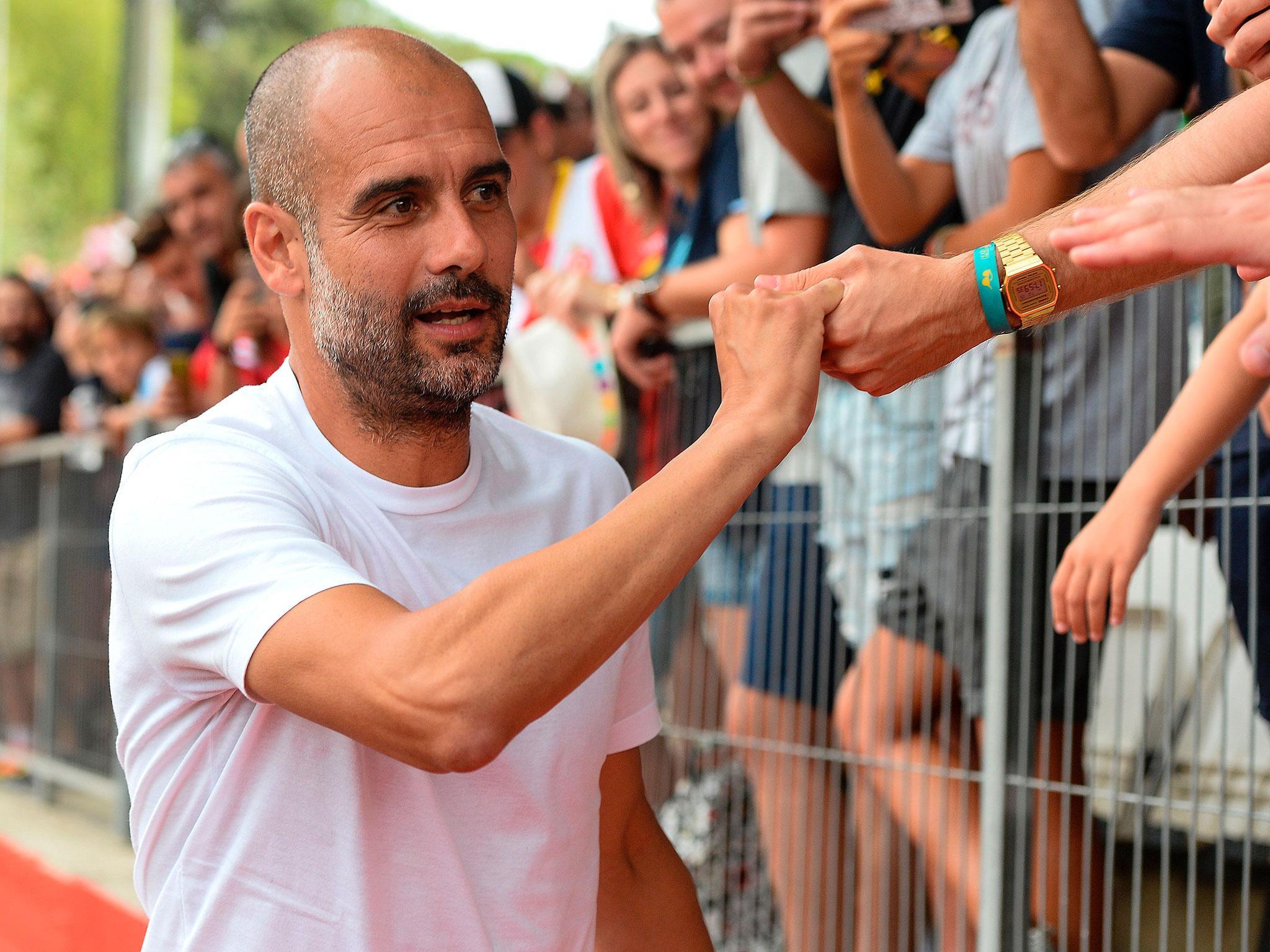Pep Guardiola says he's happy with his attacking options at Manchester City
