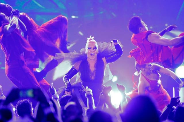 Pink performs at the 2016 Billboard Awards in Las Vegas