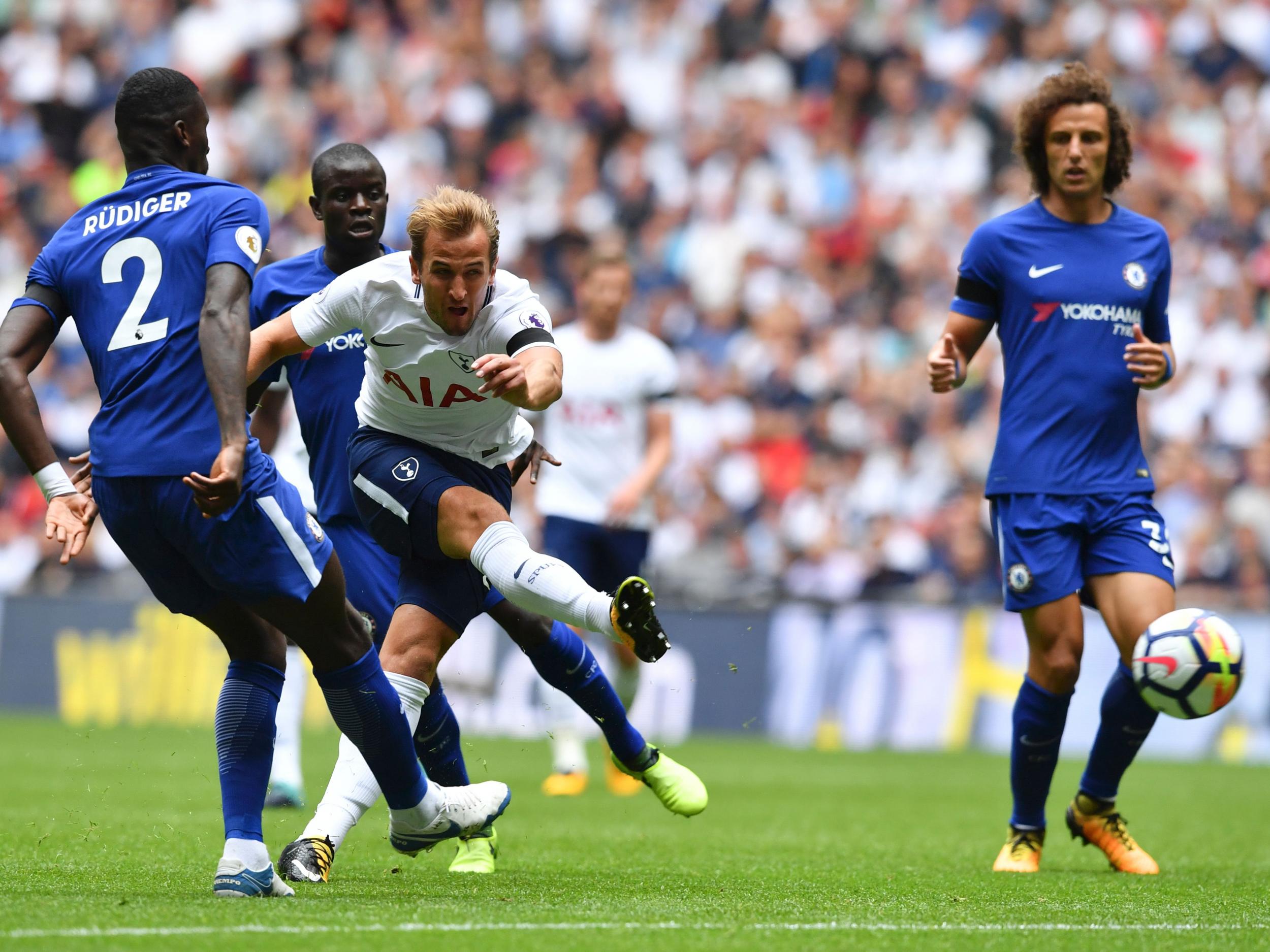 Harry Kane struck the post as he continued his August goal drought