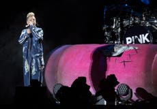 V Festival review: Pink wows crowds with fiery performance