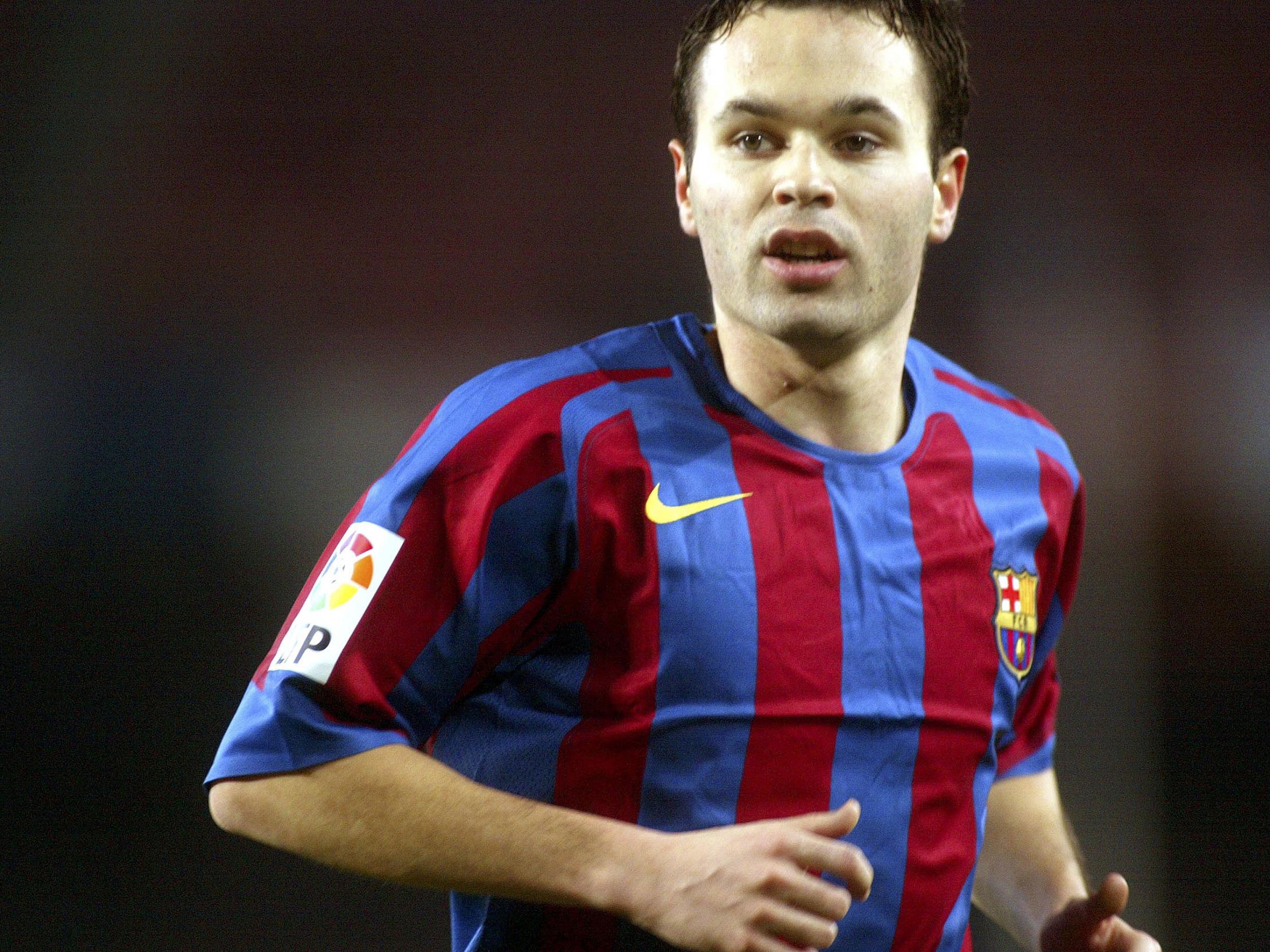 Andres Iniesta broke into the Barcelona first team in 2004
