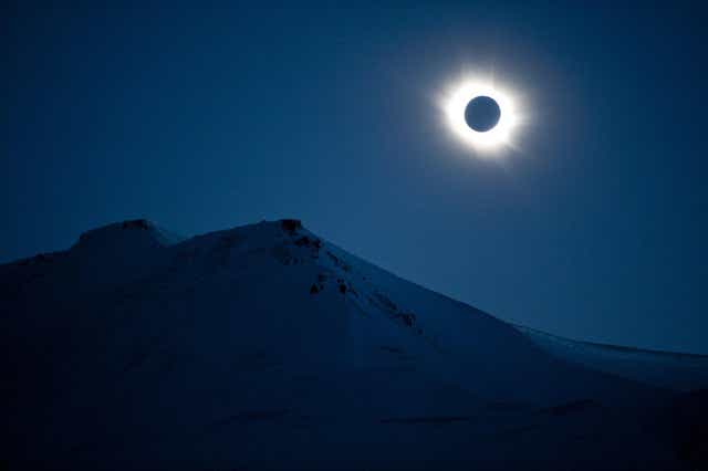 A total solar eclipse can be seen in Svalbard, Longyearbyen, Norway