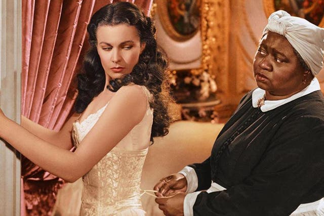 Vivien Leigh (Scarlett O’Hara, left) and Hattie McDaniel, who was the first black performer to win an Academy Award, earning the Best Supporting Actress prize for her role as Mammy