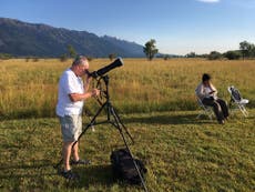 British tourists trek to rural Wyoming to watch the solar eclipse
