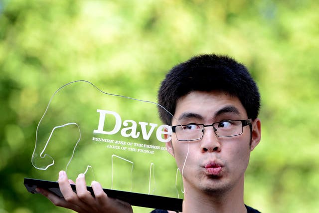 Comedian Ken Cheng, who has won the 10th annual award for Dave's Funniest Joke Of The Edinburgh Fringe