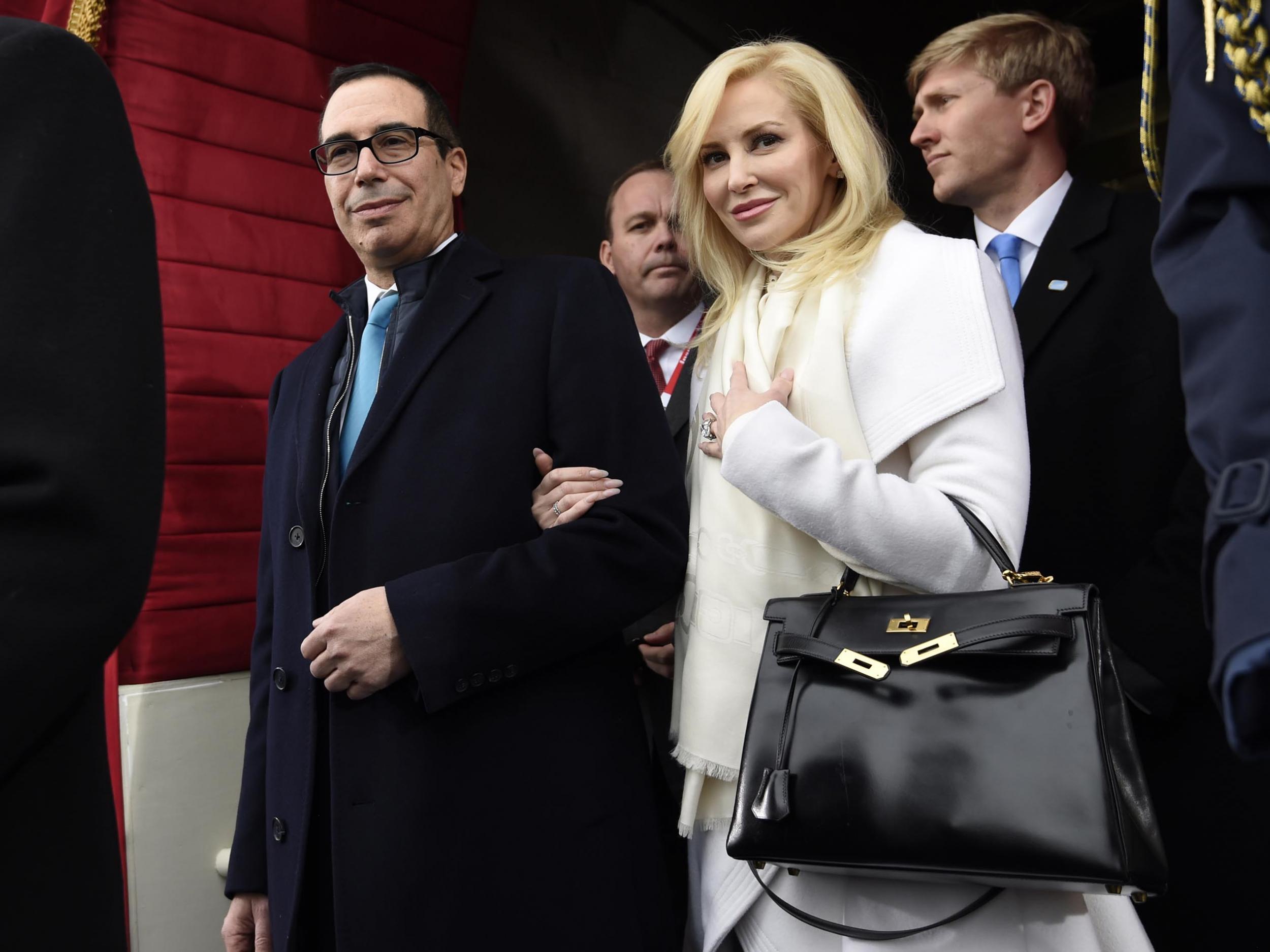 US Treasury Secretary Stephen Mnuchin and wife Louise Linton