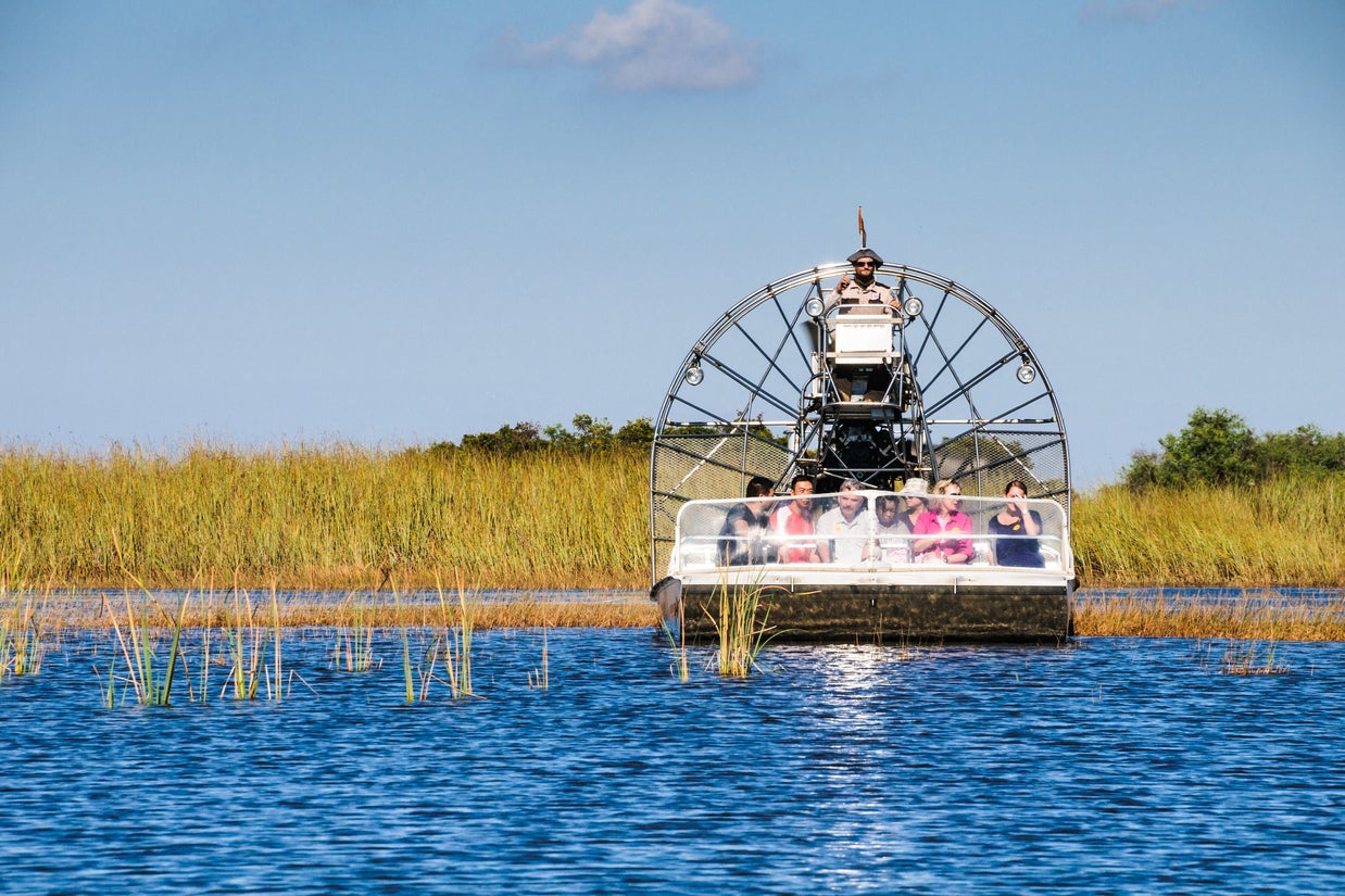 The Everglades are navigable by airboat (Getty)