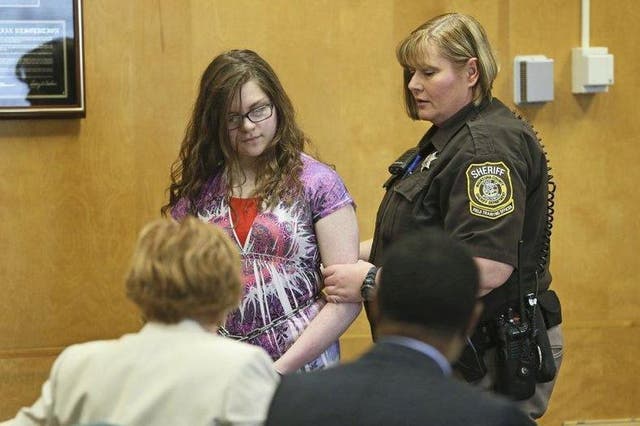 Anissa Weier, 15, appears in court in Waukesha, Wisconsin