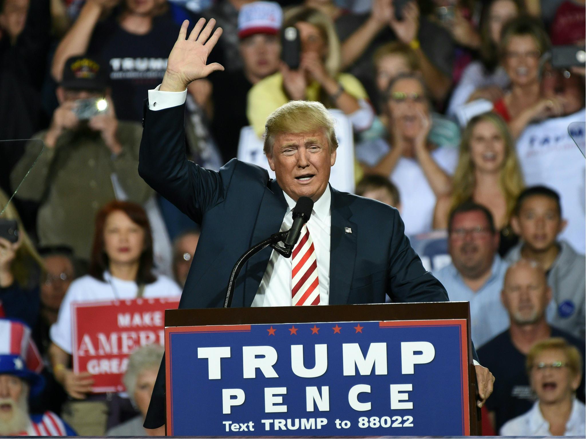 Donald Trump heads back to Phoenix, Arizona for a political rally. The governor of Arizona will not be in attendance.