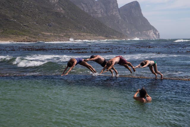Cape Town has many tidal pools that warm up throughout the day