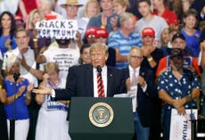 Trump's angry rambling rally speech descends into public meltdown