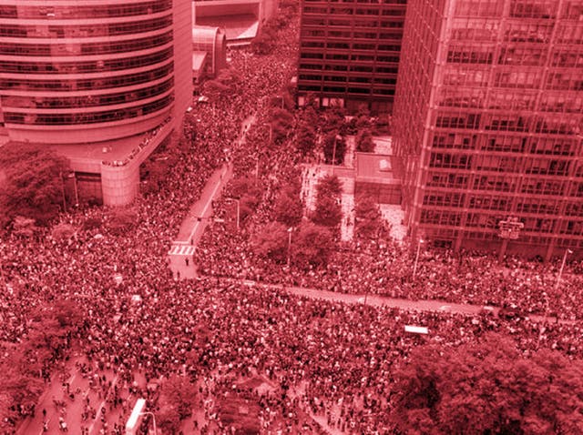 Images shared by Trump supporters appeared to show thousands of people gathering for the US President's rally